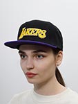 Бейсболка MITCHELL NESS арт. 6HSSJS19078-LALBKPR Los Angeles Lakers NBA (черный / фиолетовый)